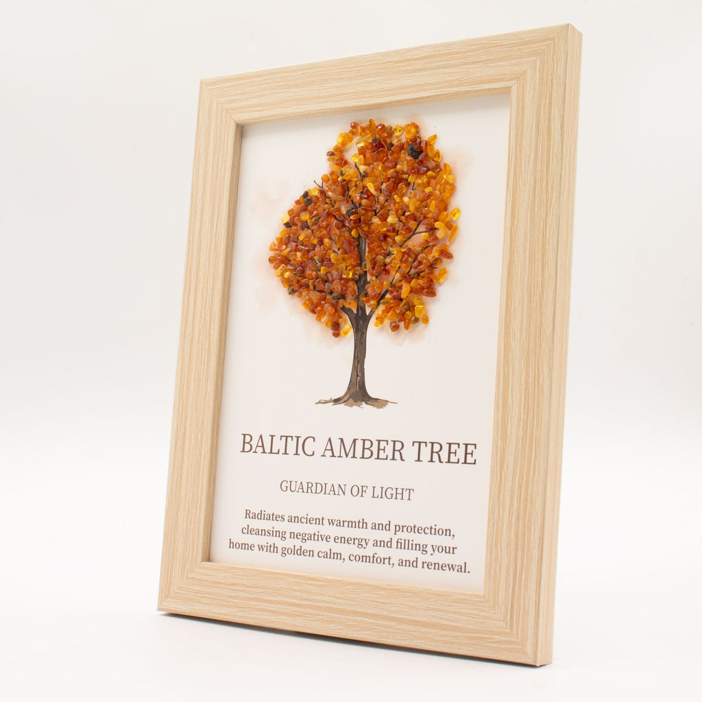 Gemstone Tree of Life Picture 20x14.7cm - Baltic Amber – view 3