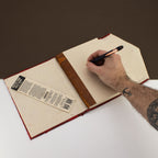 Lokta Bold Floral Notebook – Large – Ruby – view 3