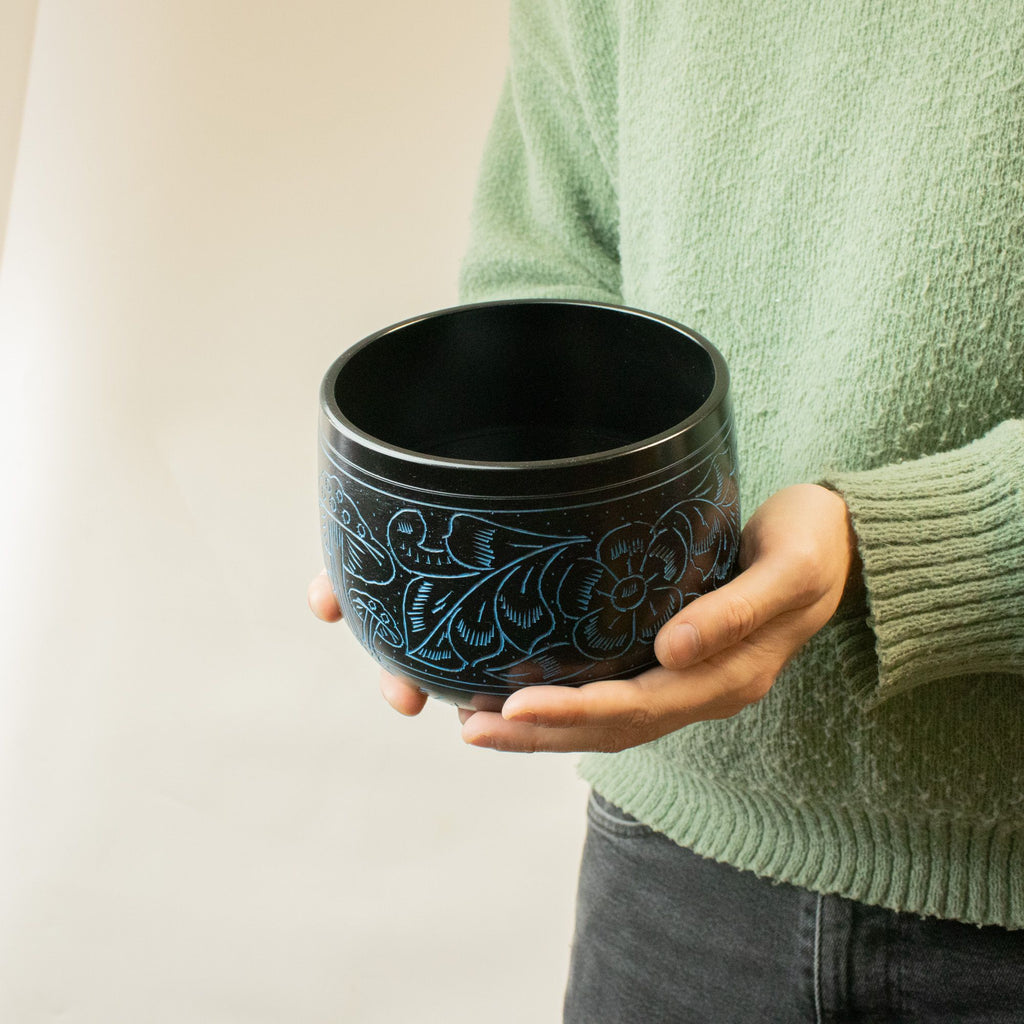 Cauldron Singing Bowl - Magic Mushroom - Blue (15cm) – view 5