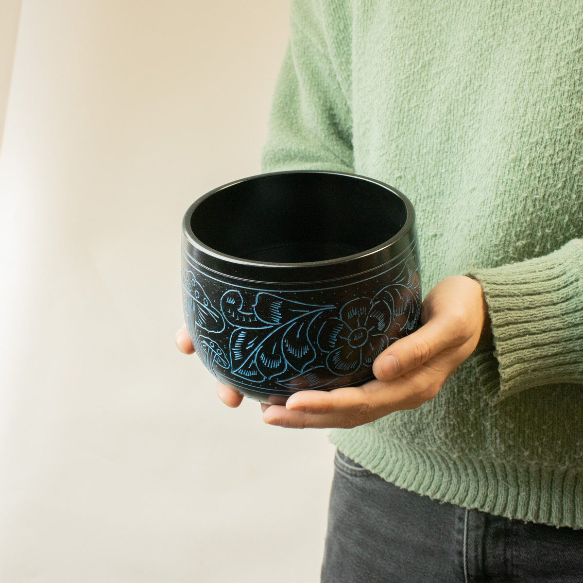 Cauldron Singing Bowl - Magic Mushroom - Blue (15cm) – view 5
