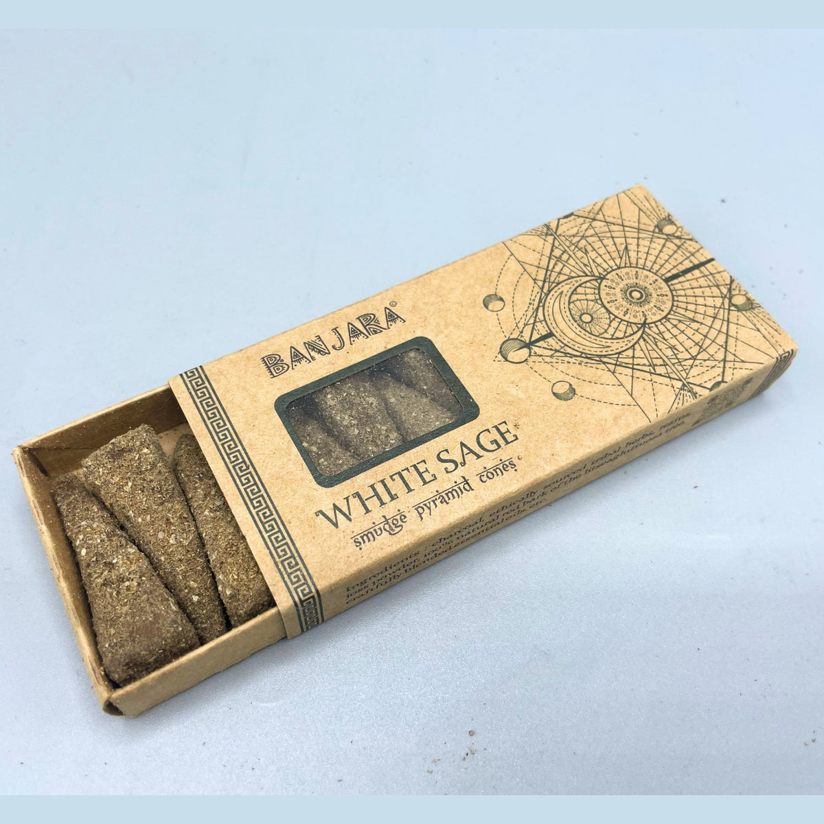 Banjara White Sage Smudge Pyramid Cones - Pack of 10 – view 3