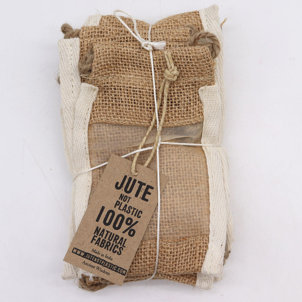 Small Washed Jute Pouch 10x15cm – view 3
