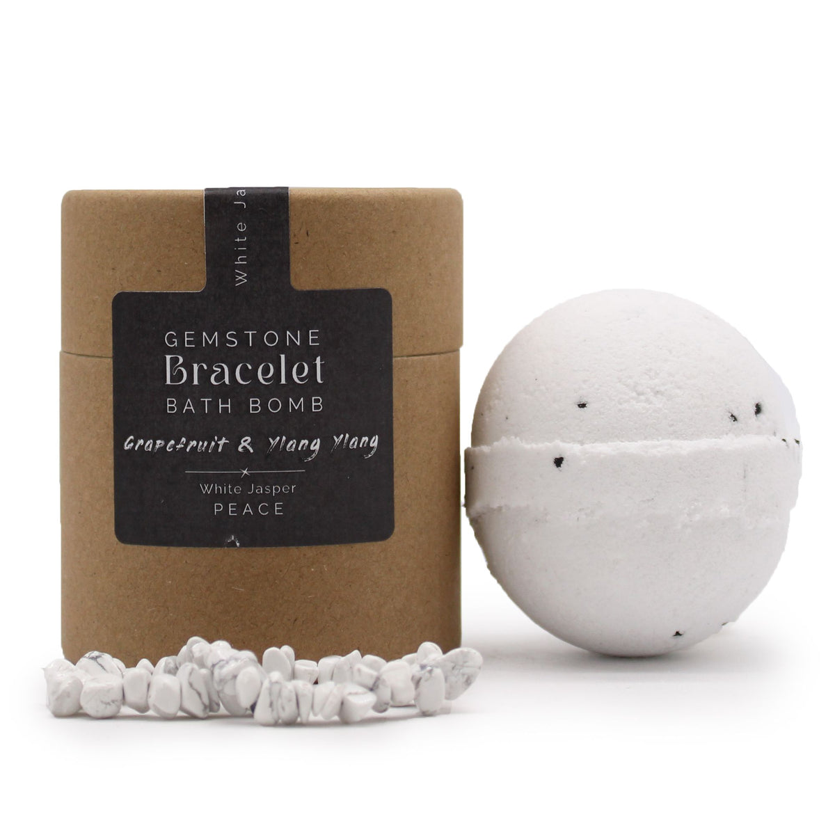 White Jasper Gemstone Bracelet Bath Bomb – view 10