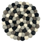 Round Felt Placemat 20cm Grey Multi Tones – view 2