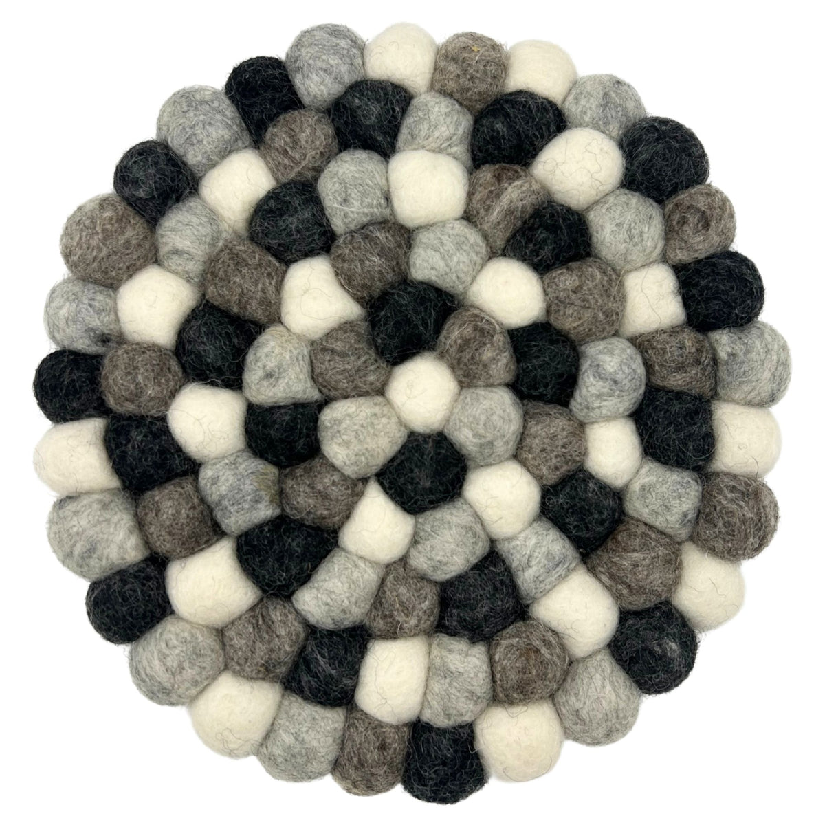 Round Felt Placemat 20cm Grey Multi Tones – view 2