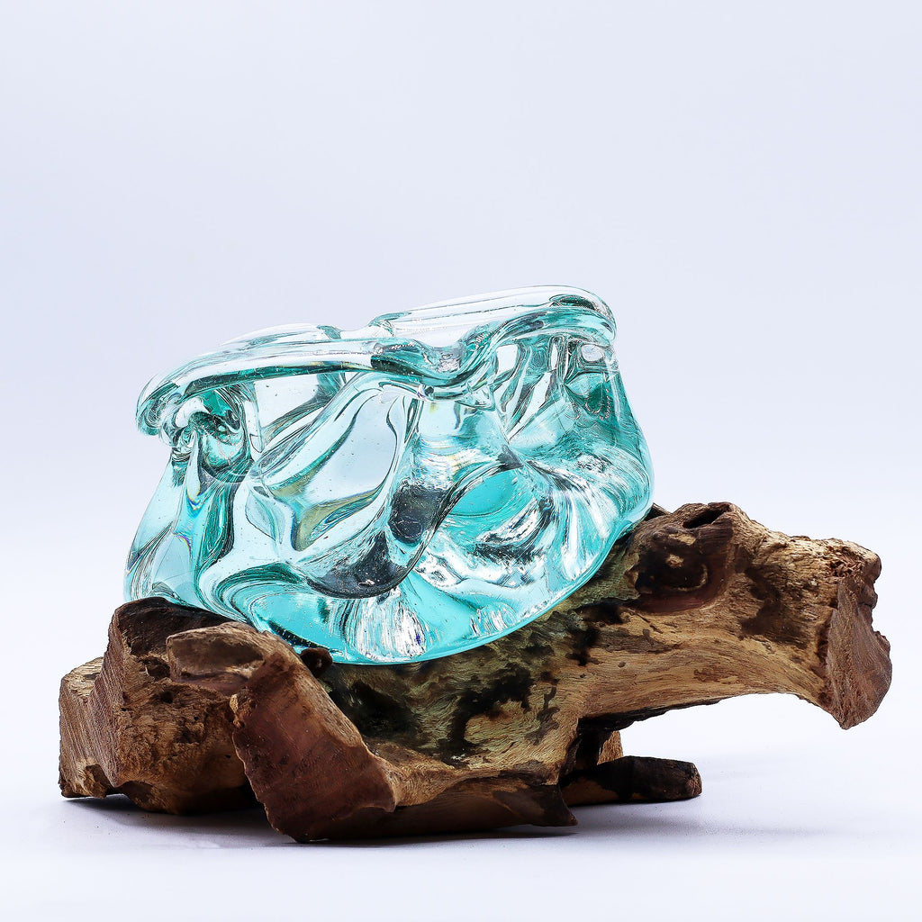 Molten Glass Chunky Ashtray & Candle Holder 23cm – view 6