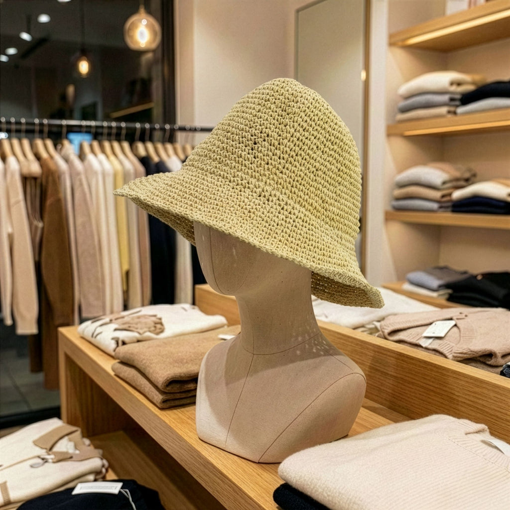 Nomad Sari Floppy Straw Sun Hat - Natural Beige – view 3