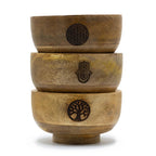 Small Mango Wood Ritual Bowl Cone Holder 11x6cm – view 6
