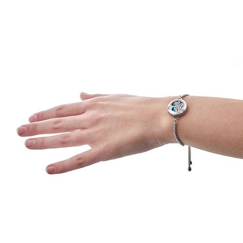 Cat and Flowers Aromatherapy Diffuser Bracelet Stainless Steel – view 5