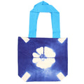 Tie-Dye Cotton Bag 38x42cm - Blue Flower, Blue Handle