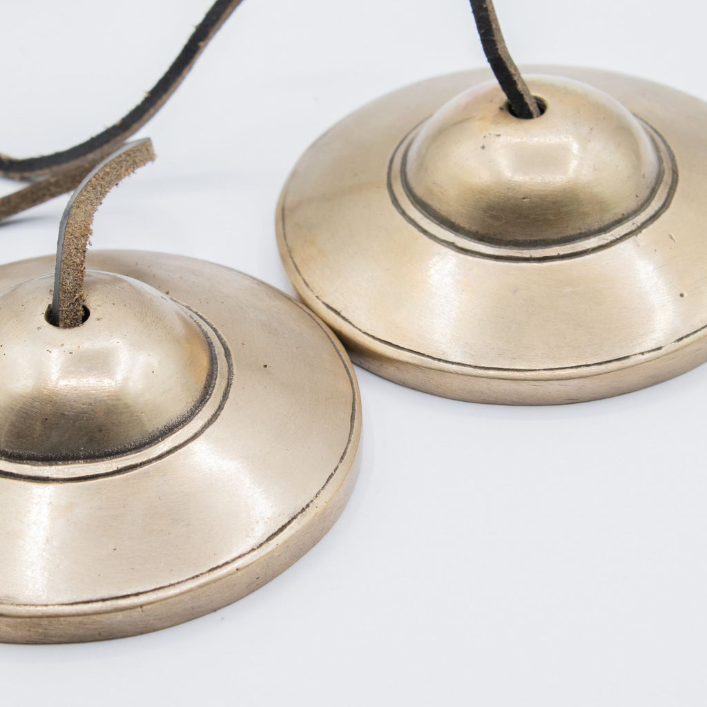 Brass Tibetan Tingsha Bells - Plain Traditional - 7.5cm – view 5