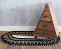 Oval Seagrass Rug - Black, White & Tan Classic - 60x120cm