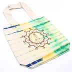 Tie-Dye Cotton Bag - Namaste Hands - Multi - Natural Handle – view 2