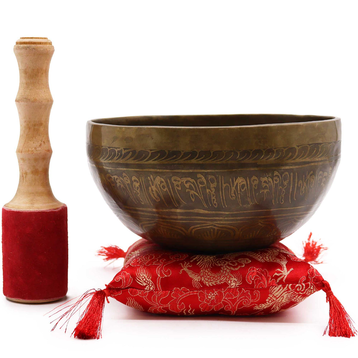 Brass Singing Bowl Set - Golden Tara (19cm) – view 2