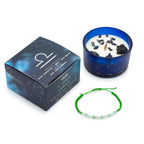 Libra Zodiac Crystal Candle with Gemstone Bracelet – view 2