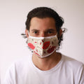 Reusable Fashion Face Covering - Oriental Poppies Print (Adult)