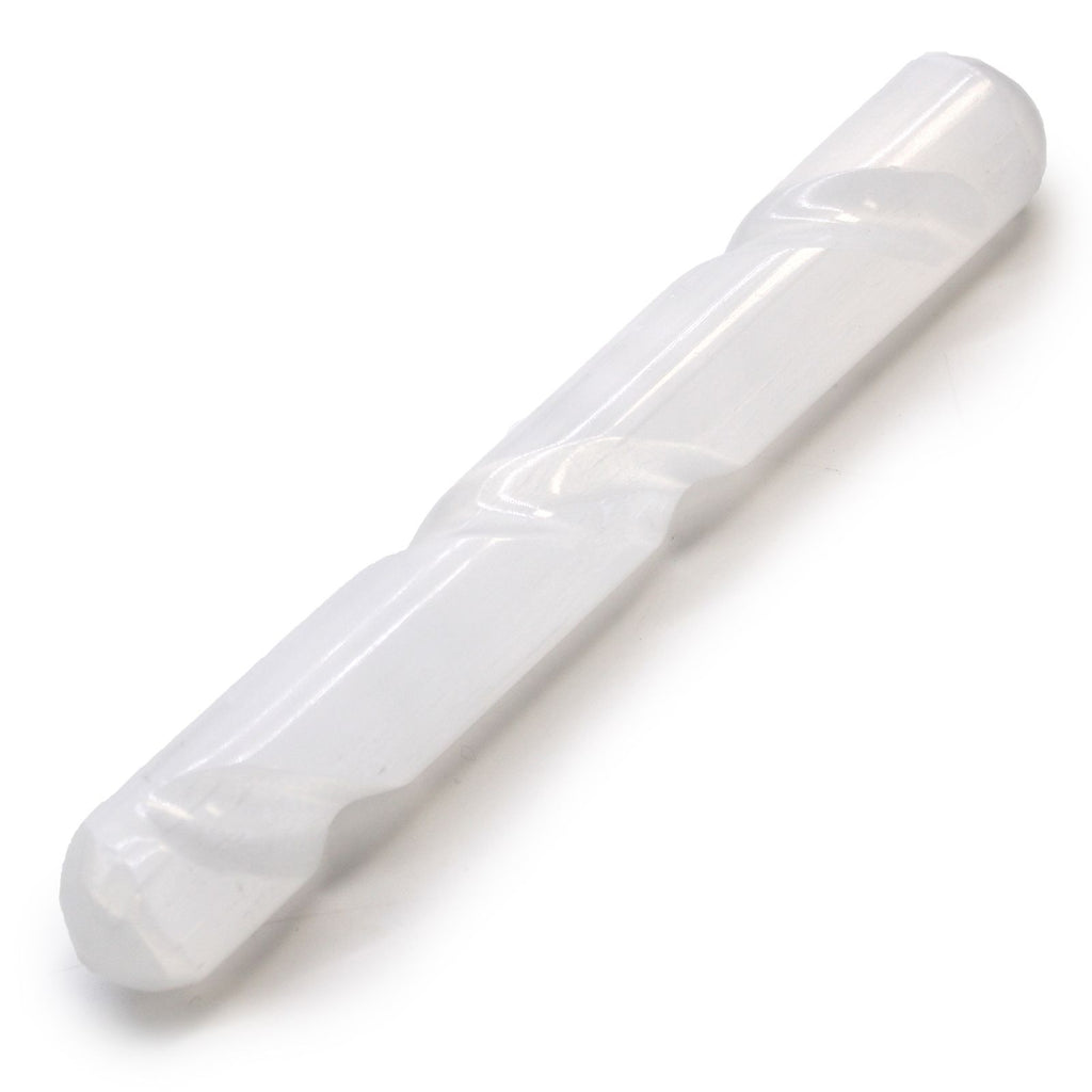 Selenite Spiral Wand - 16cm, Round Both Ends