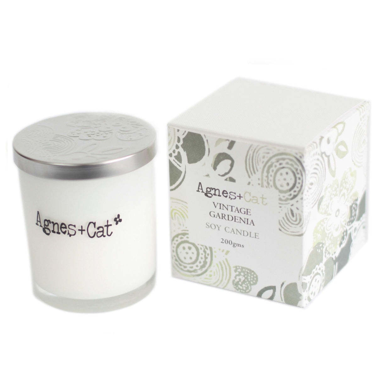 Agnes + Cat Soy Wax Votive Candle - Vintage Gardenia