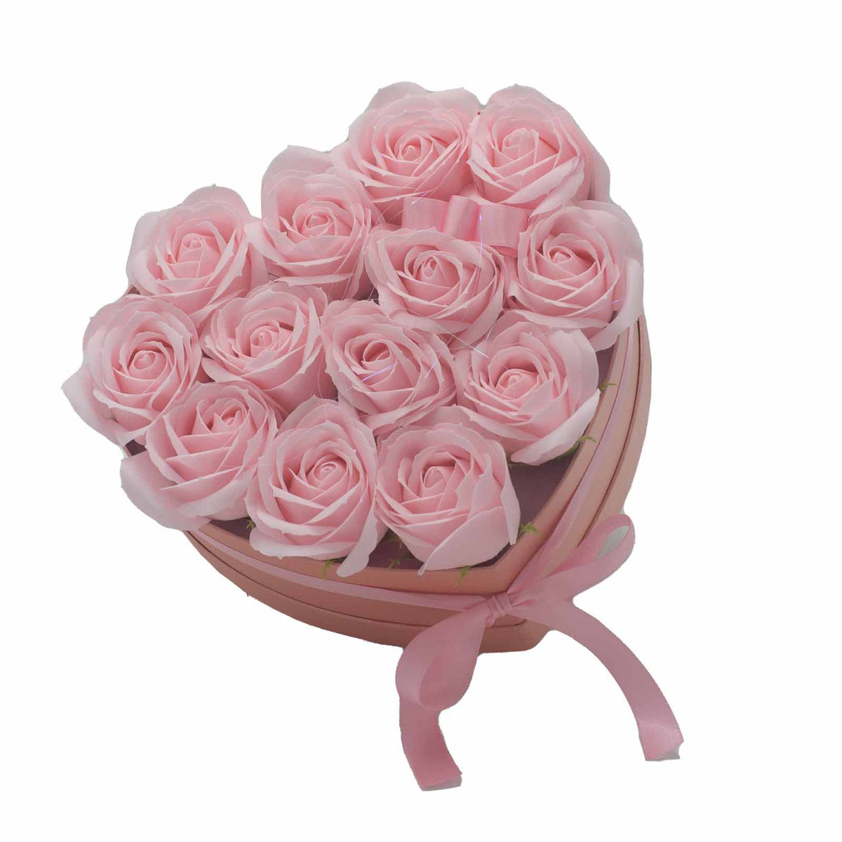 13 Pink Soap Roses Heart Gift Box – view 7