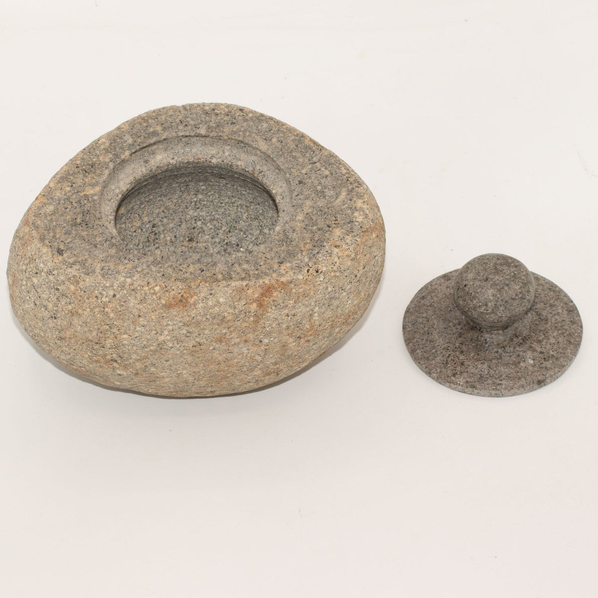 Natural Riverstone Grounding Pot - Large - approx 15x12cm – view 3