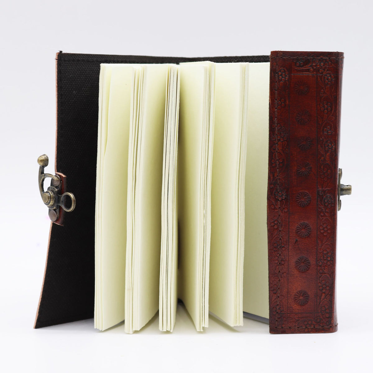 Two Dragons Leather Notebook, Red Tan, 200 Pages, 17.5x12.5x3cm – view 2