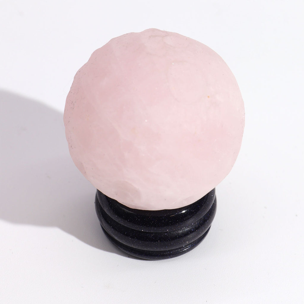 Rose Quartz Planet on Goldstone Stand - 40mm – view 8