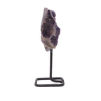 Amethyst Mineral Specimen on Black Metal Stand – view 4