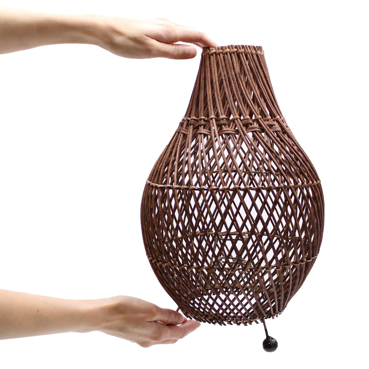 Rattan Table Lamp - Dark Brown – view 4