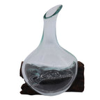 Molten Glass Mini Decanter on Wood 20cm – view 5