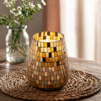 Tall Glass Jar Candle - Amber Mosaic – view 3
