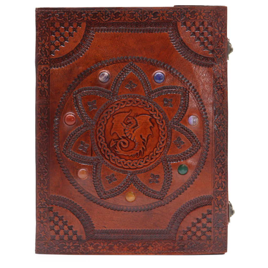 Huge Dragon Mandala Leather Book, 100 Pages – 25x34 cm – view 6