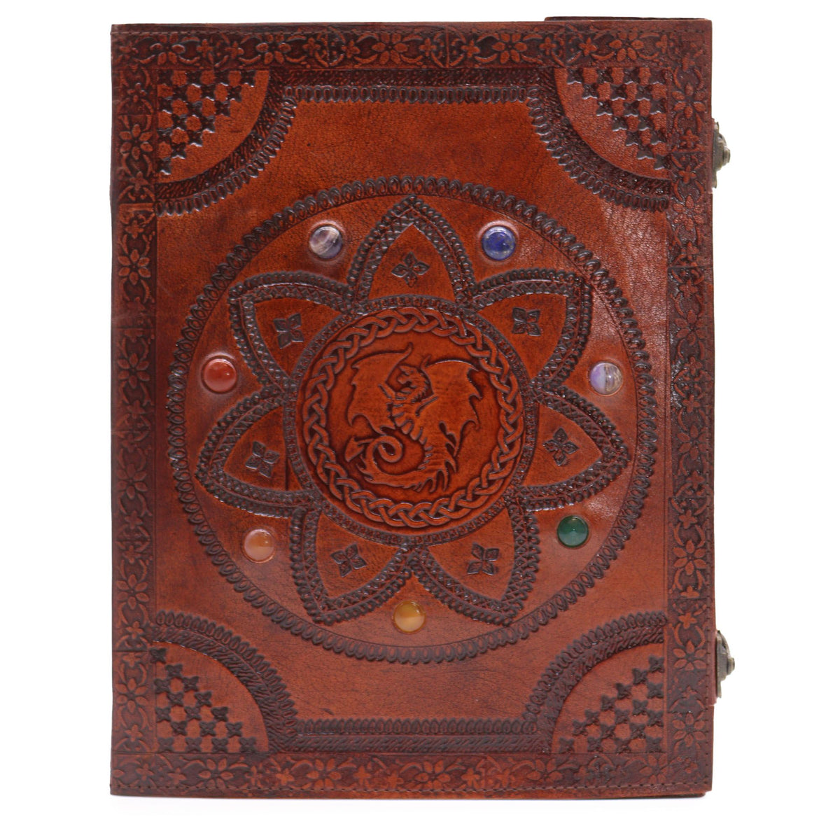 Huge Dragon Mandala Leather Book, 100 Pages – 25x34 cm – view 6