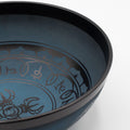 Large Aluminium Singing Bowl - Double Dorje Design, Blue (27cm)