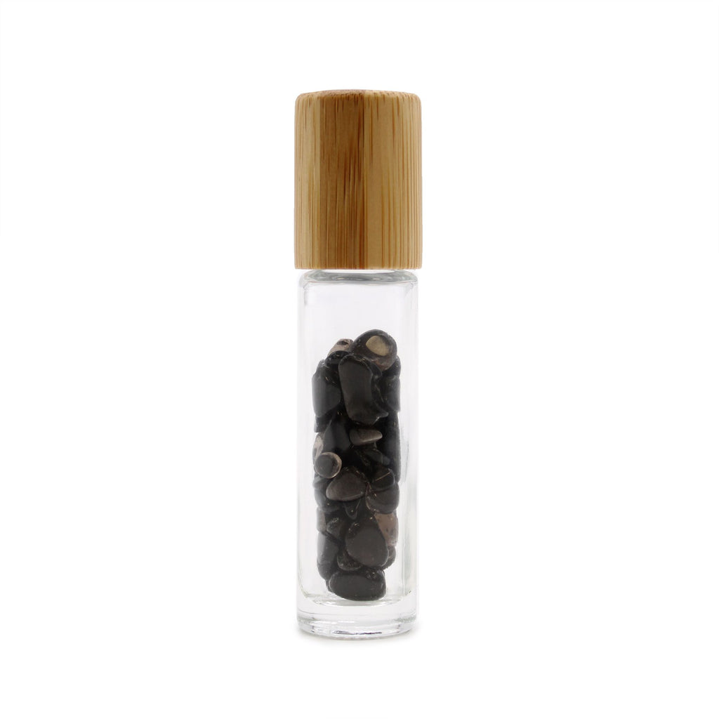 Black Tourmaline Roller Bottle with Wooden Cap, 5ml, 8.8cm – view 4