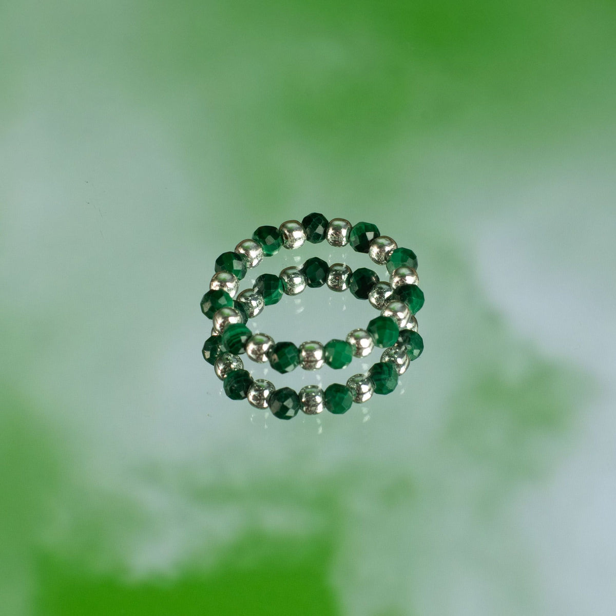 Nymph Gemstone Ring Set - Forest Spirit Aventurine & Rose Quartz – view 10