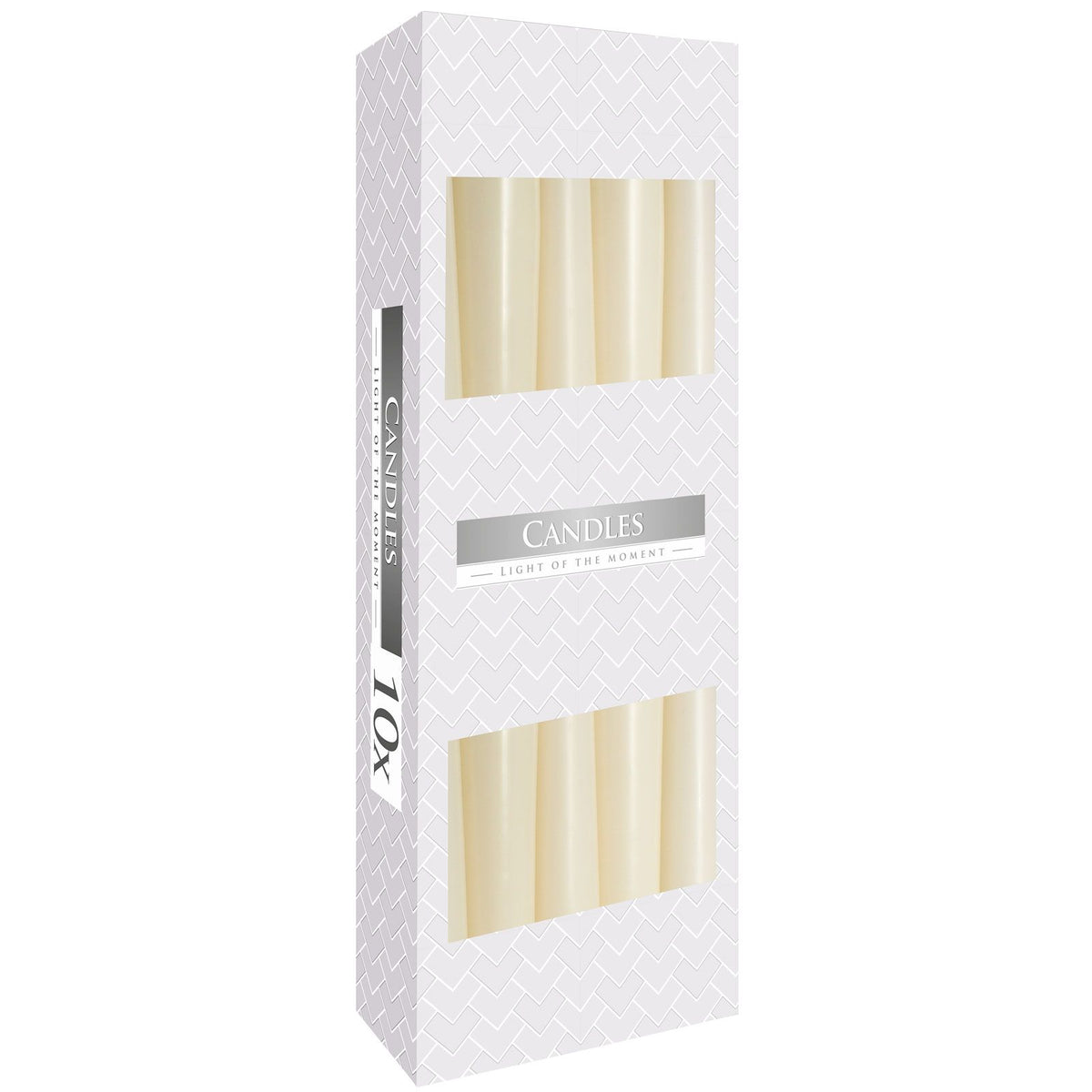 Ivory Taper Candles, Box of 10