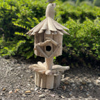 Recycled Driftwood Birdbox on Stand – view 3