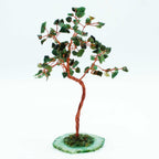 Large Green Aventurine Gemstone Tree on Green Agate Base – view 2