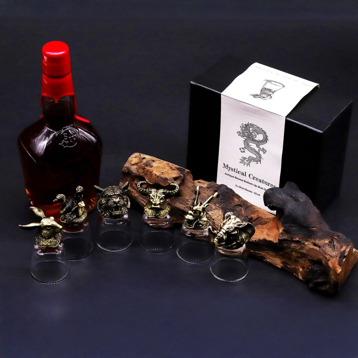 Set of 6 Wild Forest Creatures Shot Glasses - 50ml – view 8