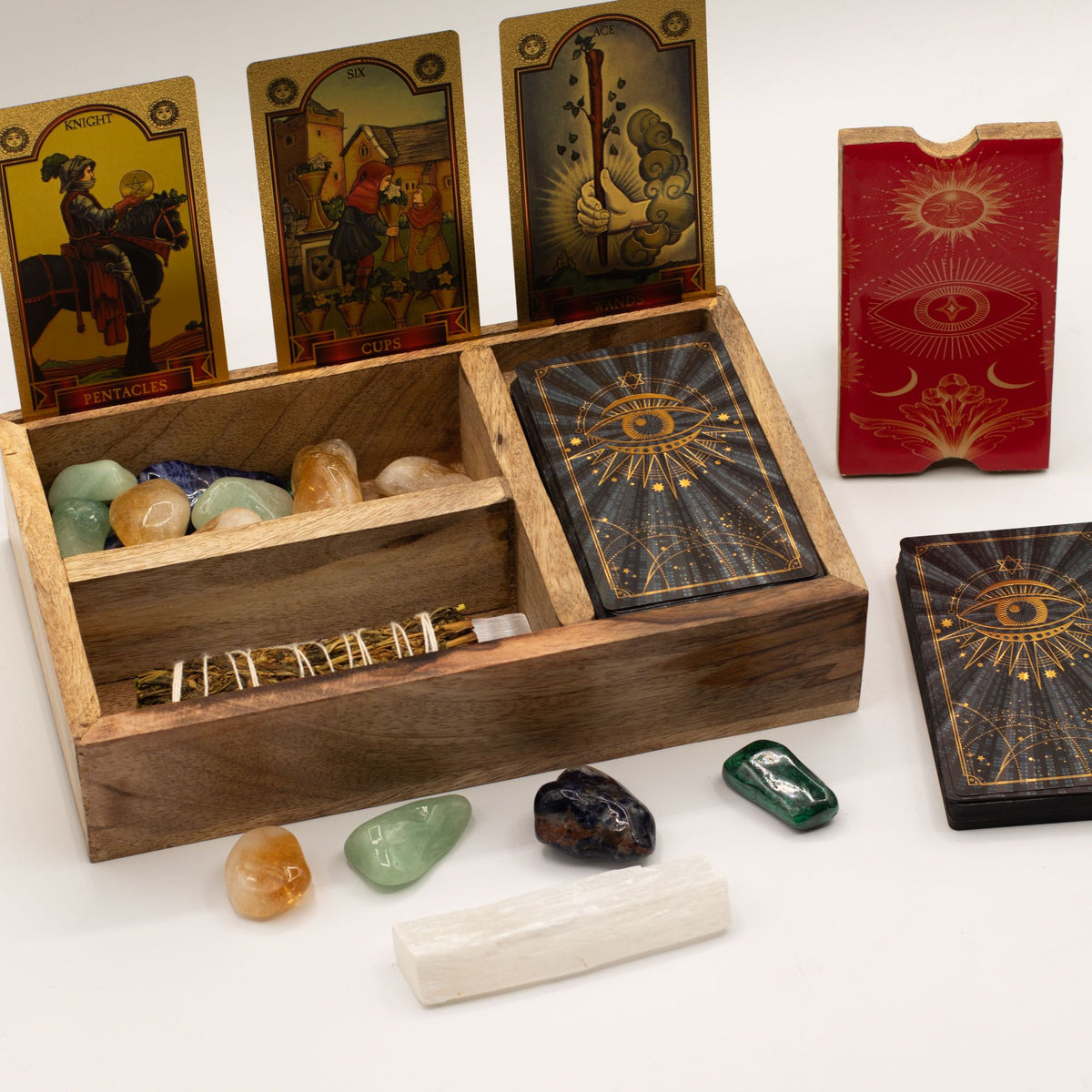 Three Section Tarot Box with Card Holder – view 3