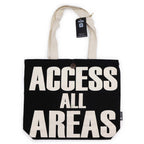 Nomad Sari Classic Tote Bag - Access All Areas - Black Cotton – view 4