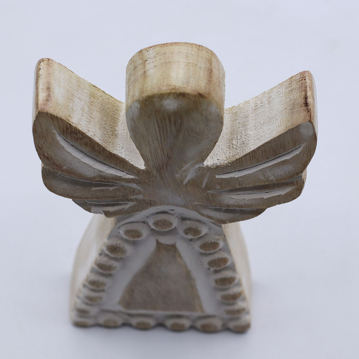 Small Mango Wood Angel - Whitewash Finish – view 3