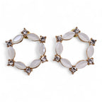 Nymph Pearl Loop Vintage Glass Earrings – view 5