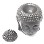 Buddha Head Ceramic Oil Burner - Black – view 3