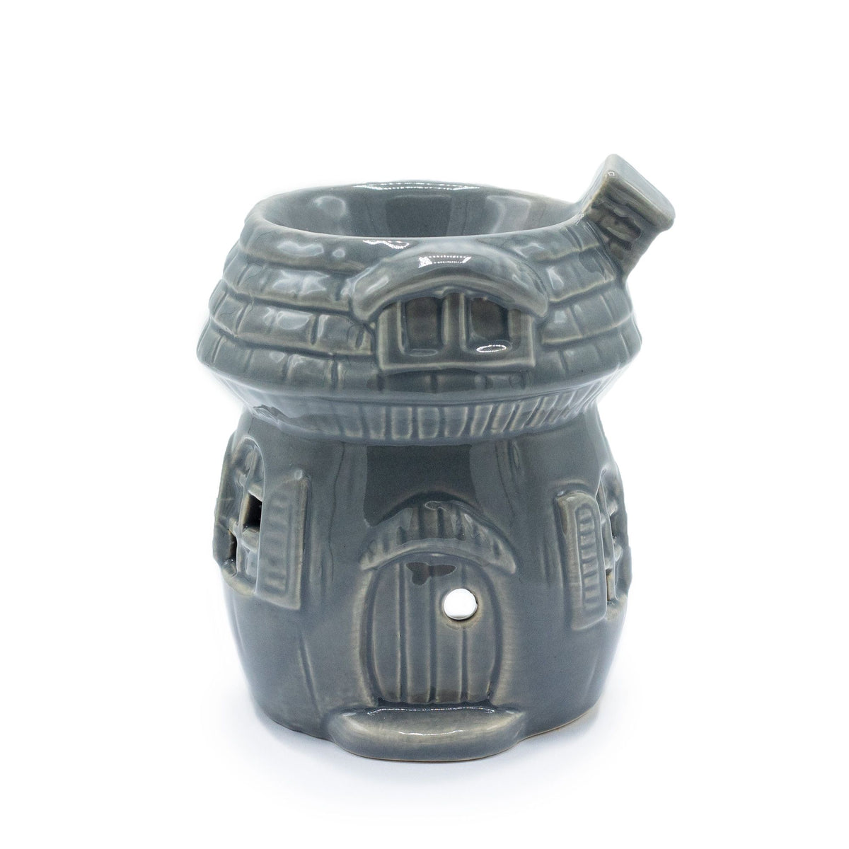Mushroom House Ceramic Oil Burner - Grey – view 2