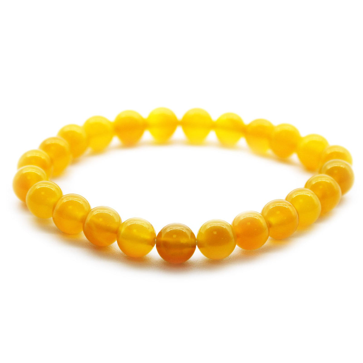 Power Bracelet - Honey Crystal Beads 8mm