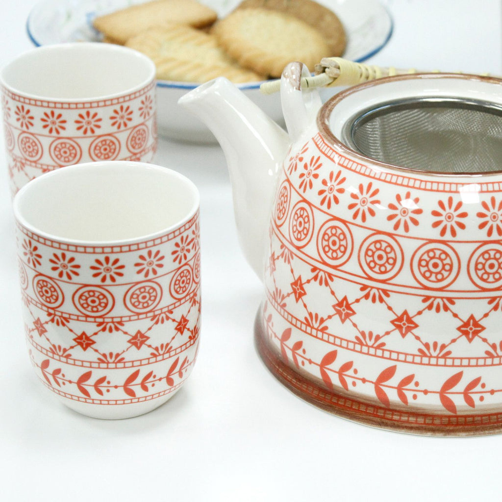 Ceramic Herbal Teapot Set with 6 Cups - Amber – view 8