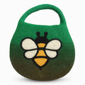 Water Felted Bee Bag - Garden Greens, One Handle