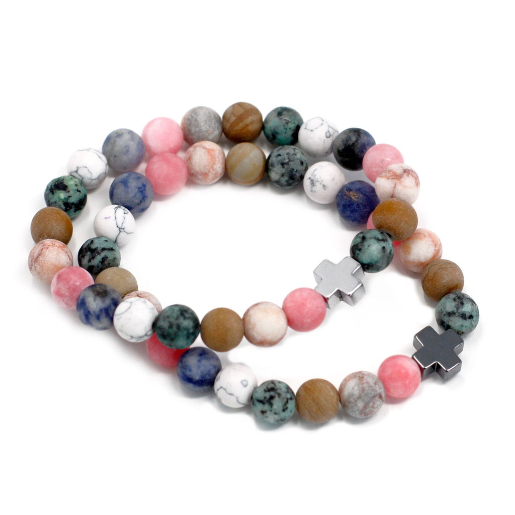 Harmony Friendship Bracelet Set - Rainbow Gemstones – view 13