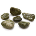 Bag of 6 Large African Tumble Stones - Snowflake Epidote